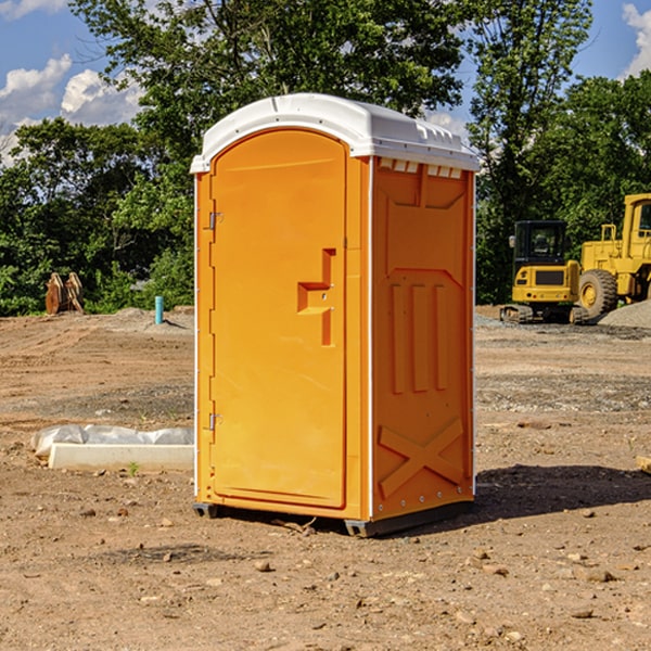 how often are the portable restrooms cleaned and serviced during a rental period in Varney WV